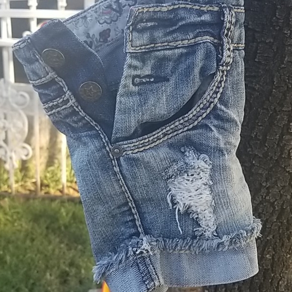 Denim Overall Shorts - Picture 4 of 8